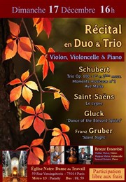 Récital en Duo & Trio : Violon, Violoncelle & Piano Eglise Notre-Dame du Travail Affiche