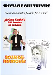 Soirée humour avec Jérôme Krakko et Sandra Thtre des Voraces Affiche