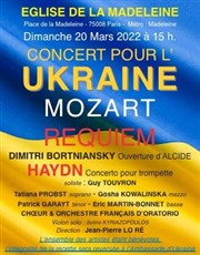 Concert pour l'Ukraine : Requiem Eglise de la Madeleine Affiche