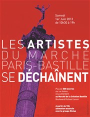 Le marché Bastille se déchaîne March de l'art et de la cration Bastille Affiche