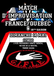 Match n°2 France-Québec Lyce La Providence Sainte-Thrse Affiche