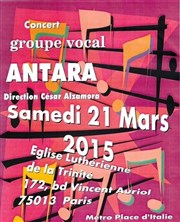Concert du groupe vocal Antara (choeur à 4 voix) Eglise luthrienne de la Trinit Affiche