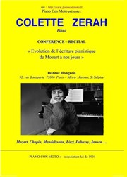 Evolution de l'écriture pianistique de Mozart à nos jours Institut Hongrois de Paris Affiche
