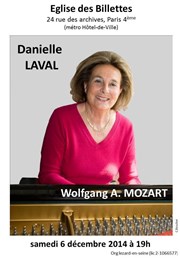 Danielle Laval et Wolfgang A. Mozart Eglise des Billettes Affiche