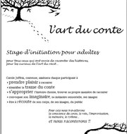 Stage d'initiation à l'art du conte Salle Juliette Dodu Affiche