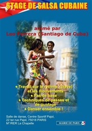 Stage de salsa et danse afro cubaine Studio de danse du Centre Multidisciplinaire Micheline Ostermeyer (ex Centre Sportif Pajol) Affiche