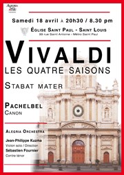 Vivaldi: Quatre Saisons / Stabat Mater Eglise Saint Paul - Saint Louis Affiche