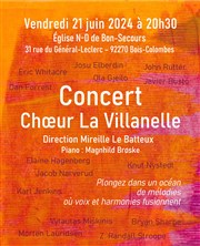 Concert Choeur la Villanelle Eglise Notre Dame de Bon-Secours Affiche