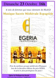 Egeria 4 voix de femmes qui nous viennent de Madrid glise St Philippe du Roule Affiche