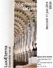 Polyphonies sacrées Eglise Saint Michel des Batignolles Affiche