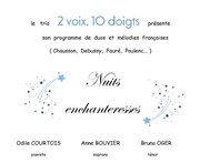 Trio 2 voix, 10 doigts : Nuits enchanteresses Mdiathque du Ru de Nesles Affiche