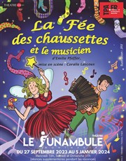 La Fée des Chaussettes et le Musicien Le Funambule Montmartre Affiche