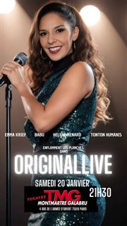OriginALLive Show d'Emma Krief + Babu, Tonton Humanis, Hélène Renard Théâtre Montmartre Galabru Affiche