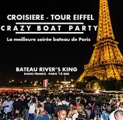 Crazy Boat Tour Eiffel avec Croisiere Bateau River's King Affiche