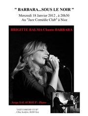 Brigitte Balma chante Barbara Jazz Comdie Club Affiche