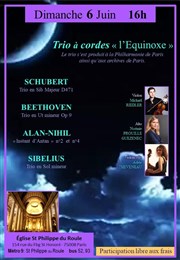 Trio à cordes : Schubert / Beethoven / Sibelius glise St Philippe du Roule Affiche