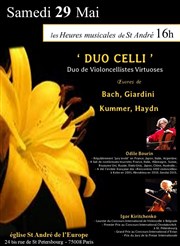 Duo de Violoncellistes Virtuoses Eglise Saint Andr de l'Europe Affiche