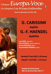 Jephte de Carissimi et Jephtha de Haendel Temple de Pentemont Affiche