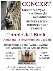 Choeur et orgue au coeur du romantisme Temple de l'Etoile Affiche