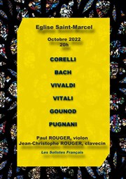Les plus belles sonates baroques pour violon et clavecin Eglise Lutherienne de Saint Marcel Affiche