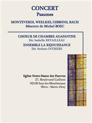 Choeur de Chambre Agapanthe - Concert de psaumes Eglise Notre-Dame des Pauvres Affiche