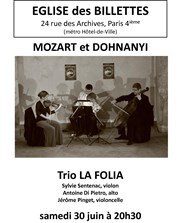 Trio la Folia : Mozart et Dohnanyi Eglise des Billettes Affiche