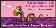 Je dis sur Marne | Nouvelle scène de la chanson française Pniche Le Lapin vert Affiche