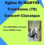 Concert classique Harpe et Clarinette Eglise St Martin Affiche