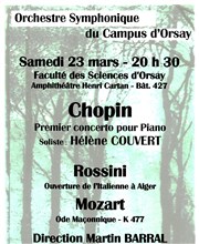 Concerto pour piano de Chopin Grand amphithtre Henri Cartan du Campus d'Orsay Affiche