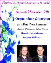 Orgue, ténor & baryton par le Duo Vox humana Eglise Saint Andr de l'Europe Affiche