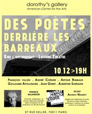 Dire l'enfermement : des poètes derrière les barreaux Lecture, théâtre Dorothy's Gallery - American Center for the Arts Affiche