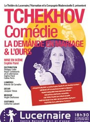 La demande en mariage & l'Ours Théâtre Le Lucernaire Affiche