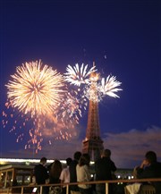 14 Juillet 2013 Feu d'Artifice au pied de la Tour Eiffel à Paris sur un bateau navigant | Le Belle Vallée Bateau Belle Valle Affiche