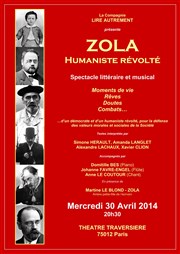 Zola, humaniste révolté Théâtre Traversière Affiche