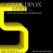Once Upon a Cube 5 years Anniversary 50 artists Accueil Naissance Affiche