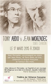 Tony Abdo + Jean Morzadec Thtre de l'Alliance Franaise - Maison des cultures du monde Affiche