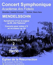 Concert symphonique Romantique - Mendelssohn Eglise de la Rsurrection Affiche