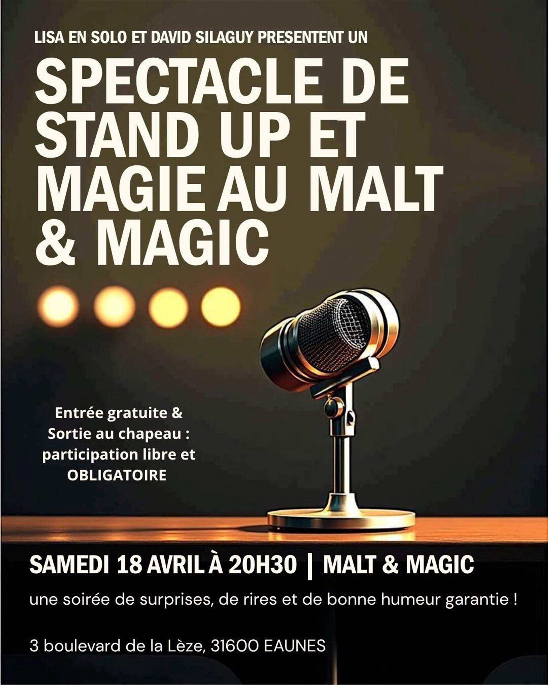 Soirée Stand up et Magie