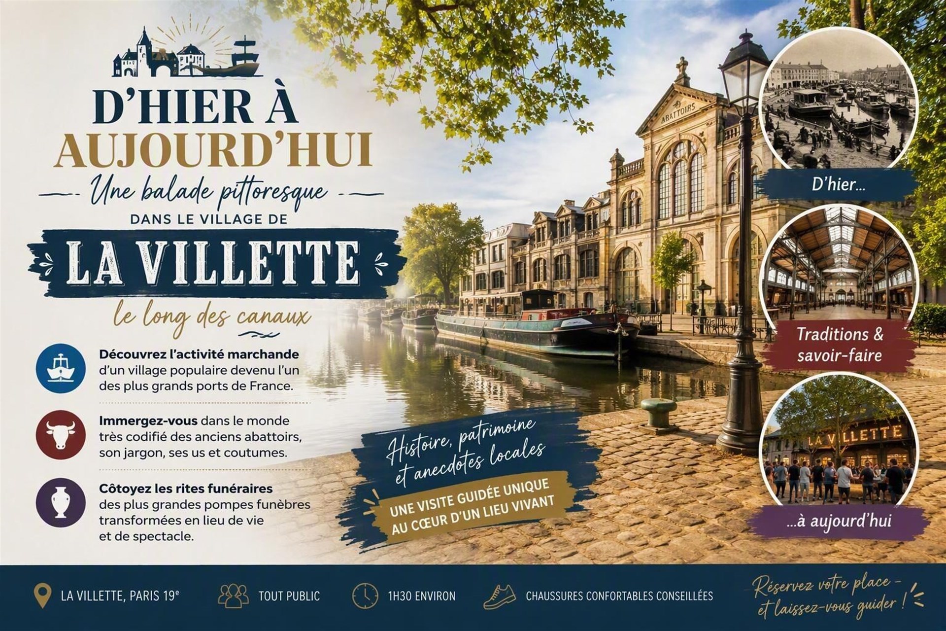 Visite guidée : D'hier à aujourd'hui, une balade pittoresque dans le village de la Villette le long des canaux par Bruno Barthelemy