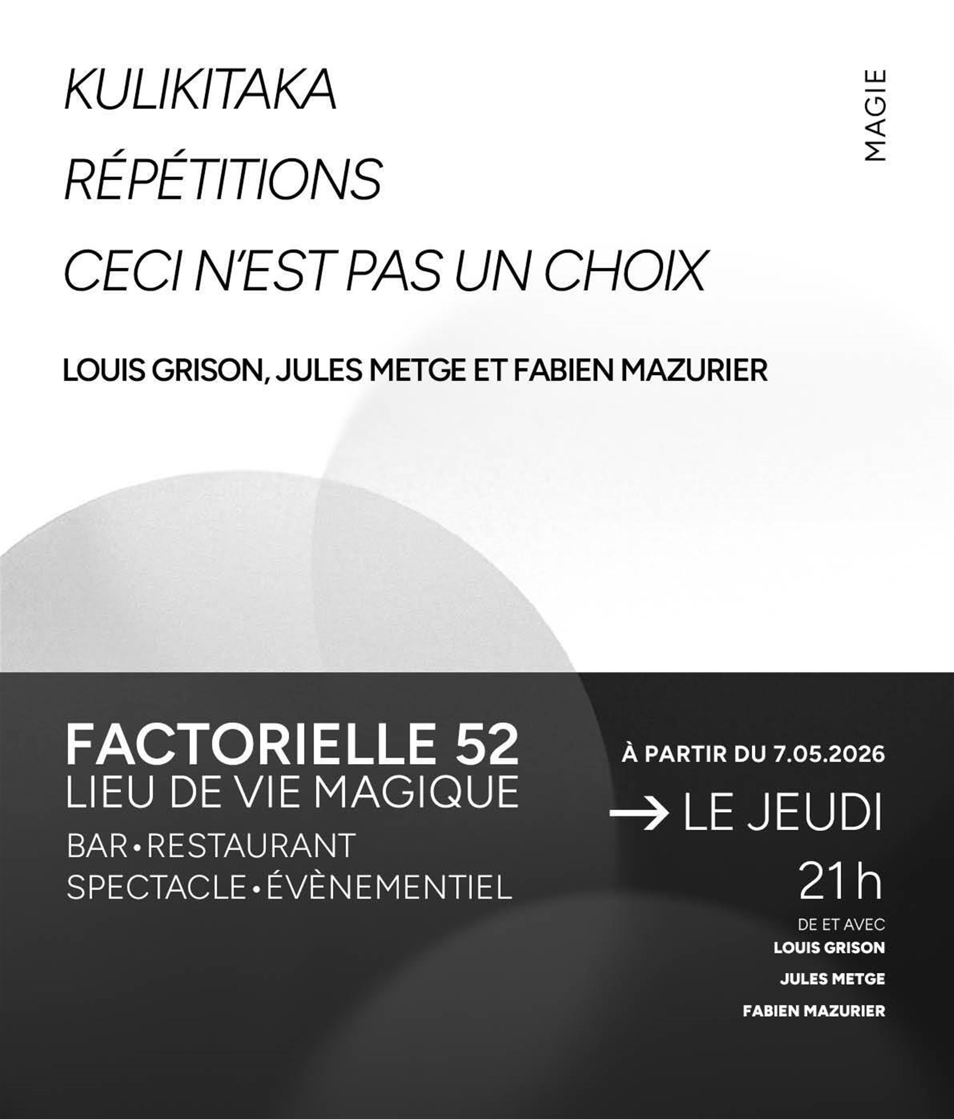Une soirée, deux spectacles !