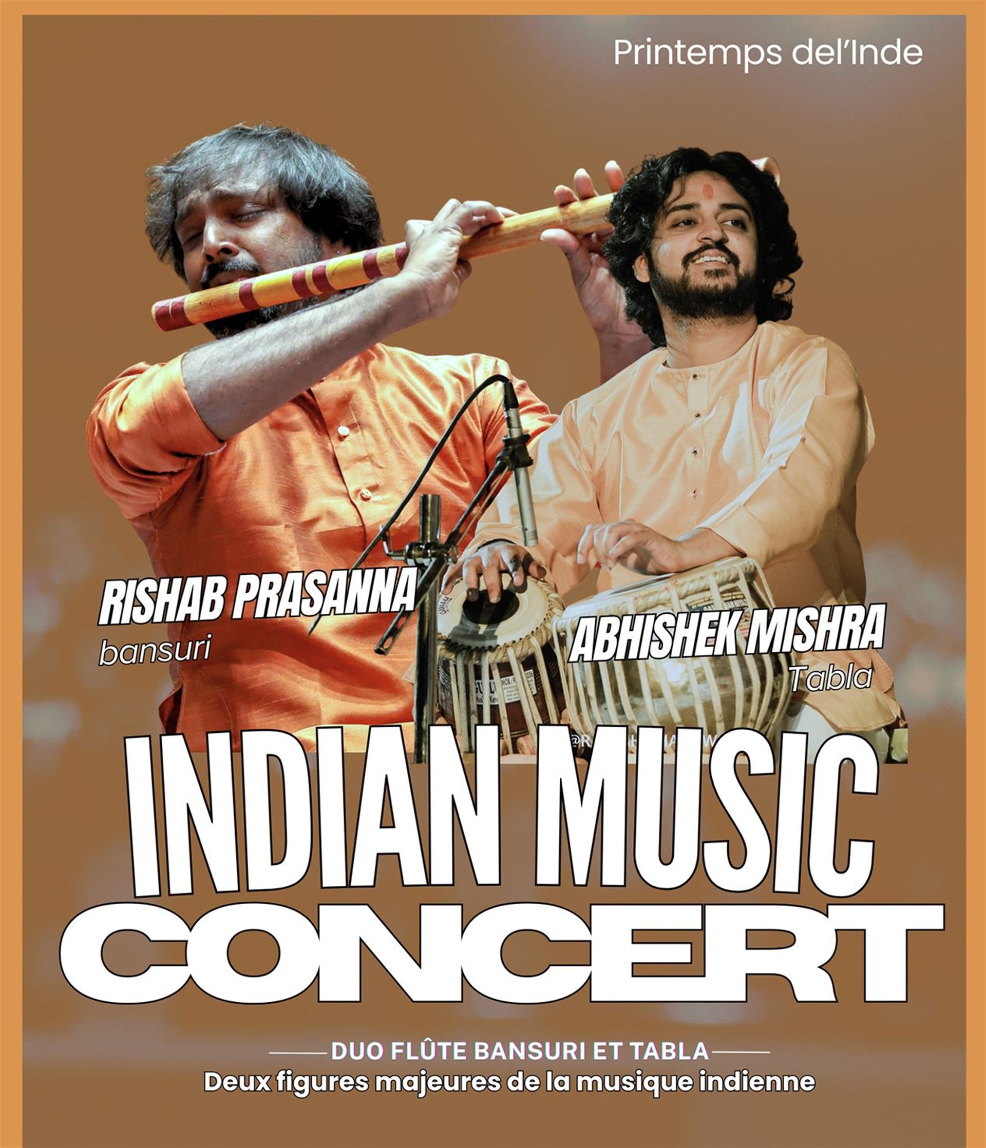 Musique indienne Rishab Prasanna (flûte Bansuri) et Abhishek Mishra (tabla)