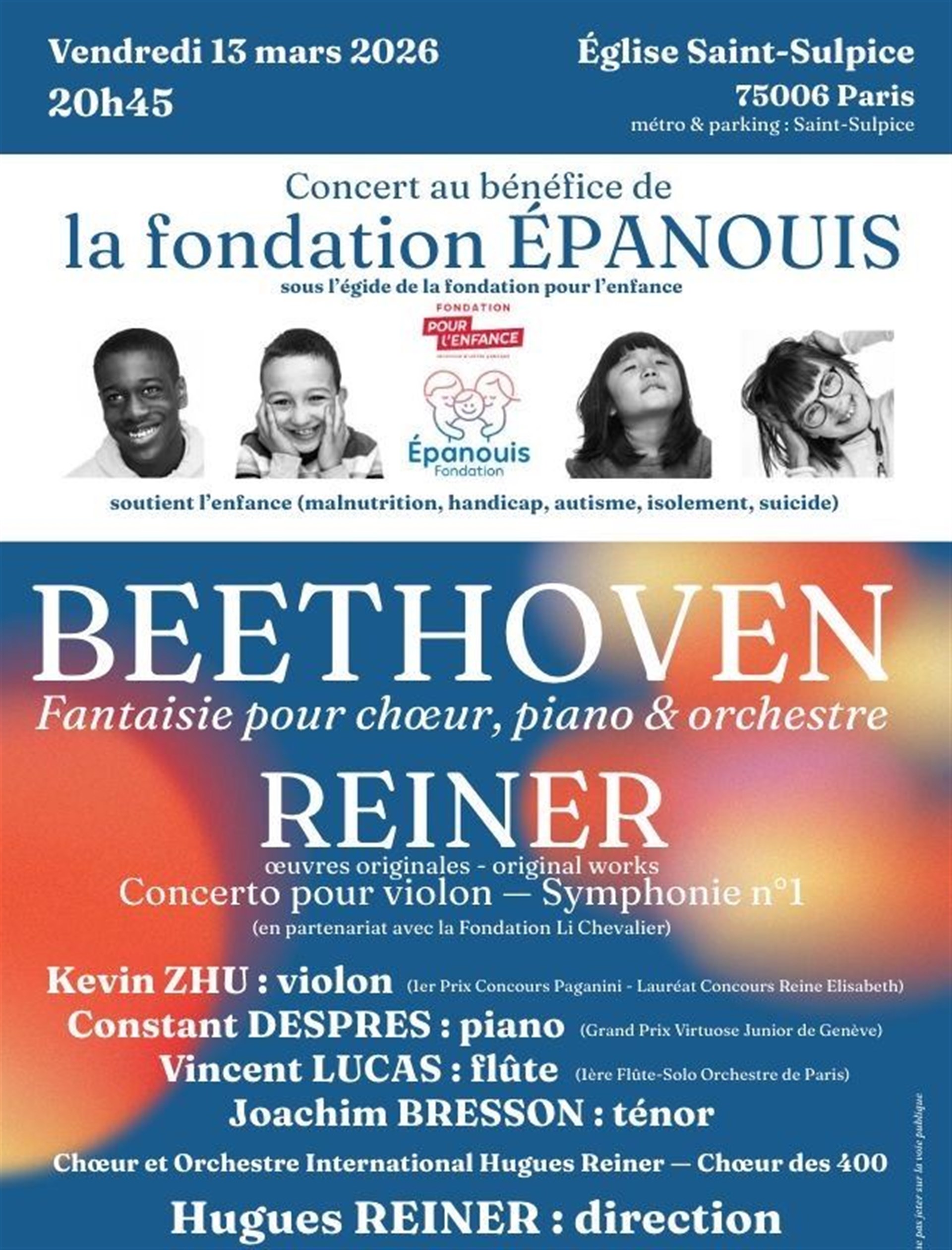 Concert au bénéfice de la Fondation Épanouis