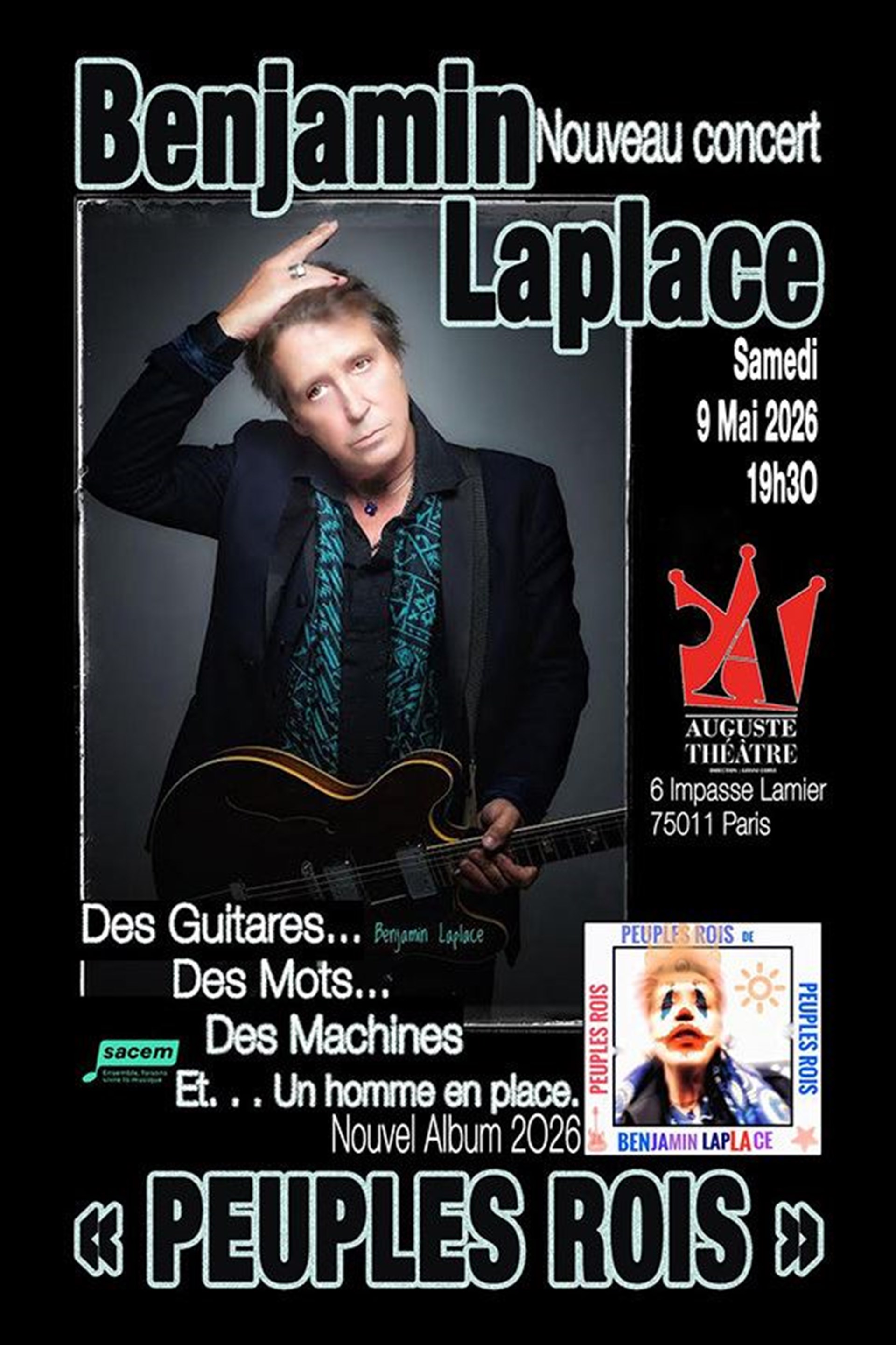 Des Guitares & Des Mots : le concert de Benjamin Laplace & Machines