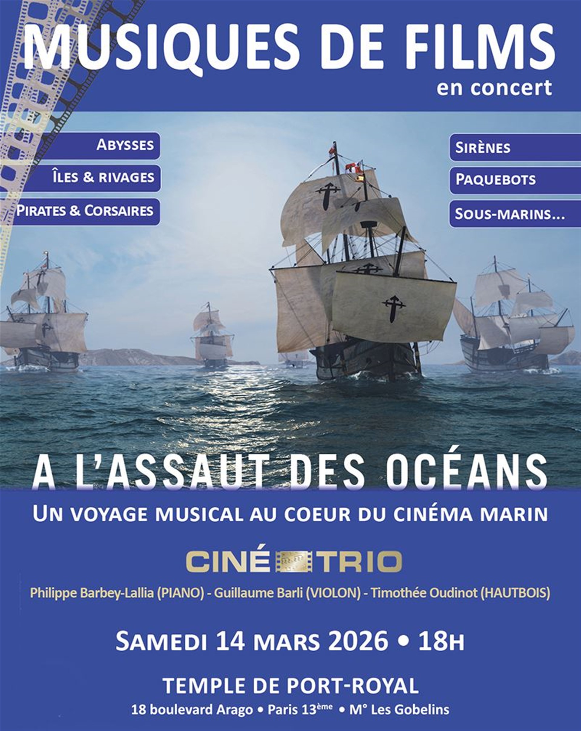 Ciné-Trio : concert n° 75   Musiques de films