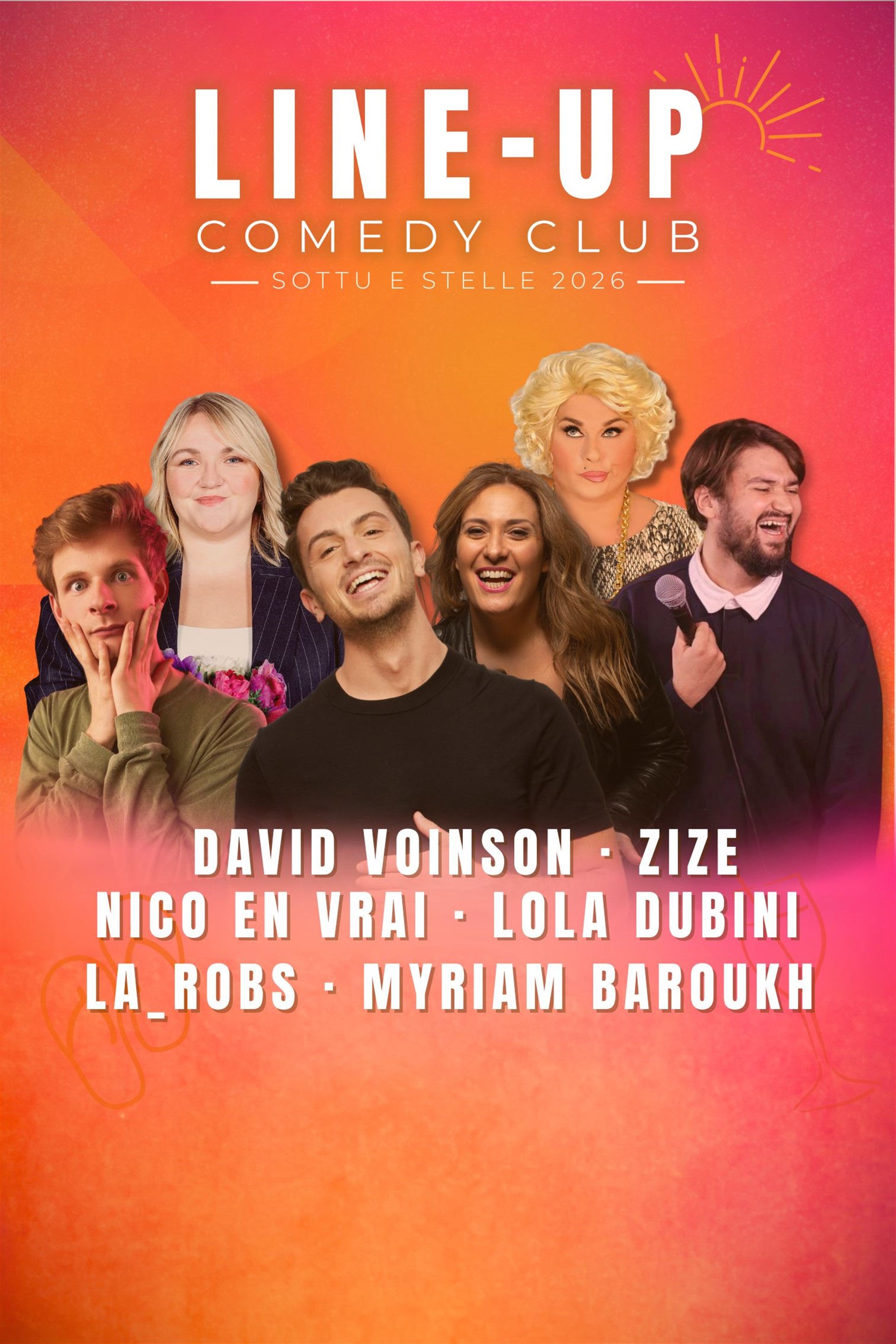 Line-up Comedy Club Sottu e stelle