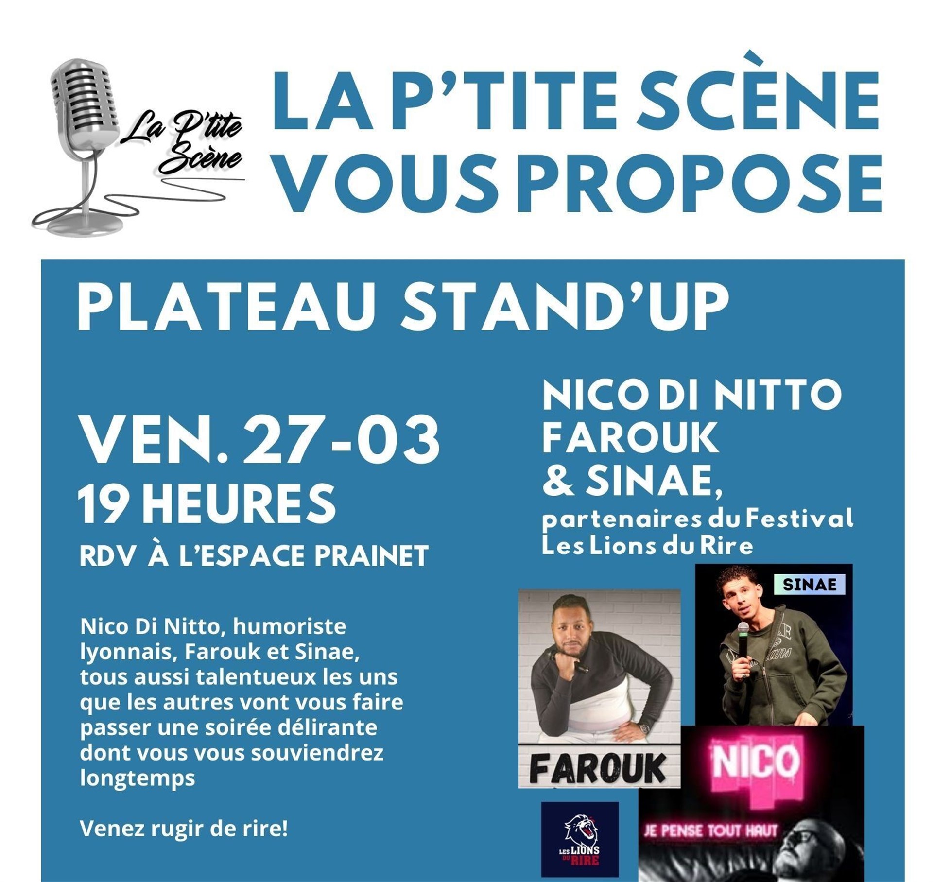 Plateau Stand Up   Festival Lions du Rire