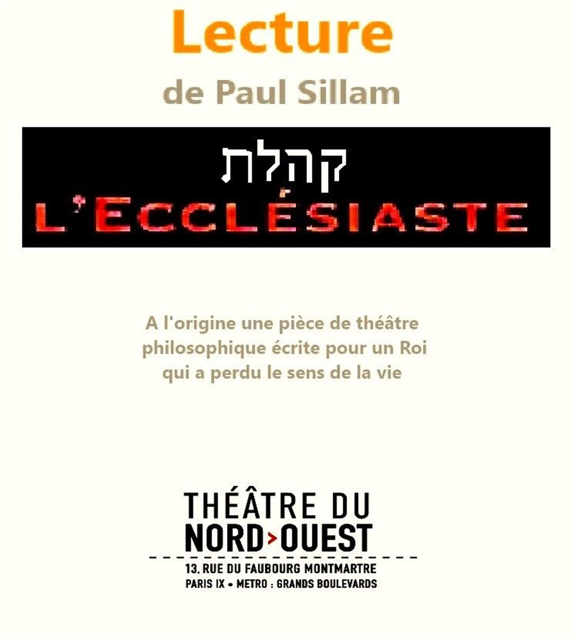 L' Ecclésiaste / Qohèleth, la quête du sens de la vie