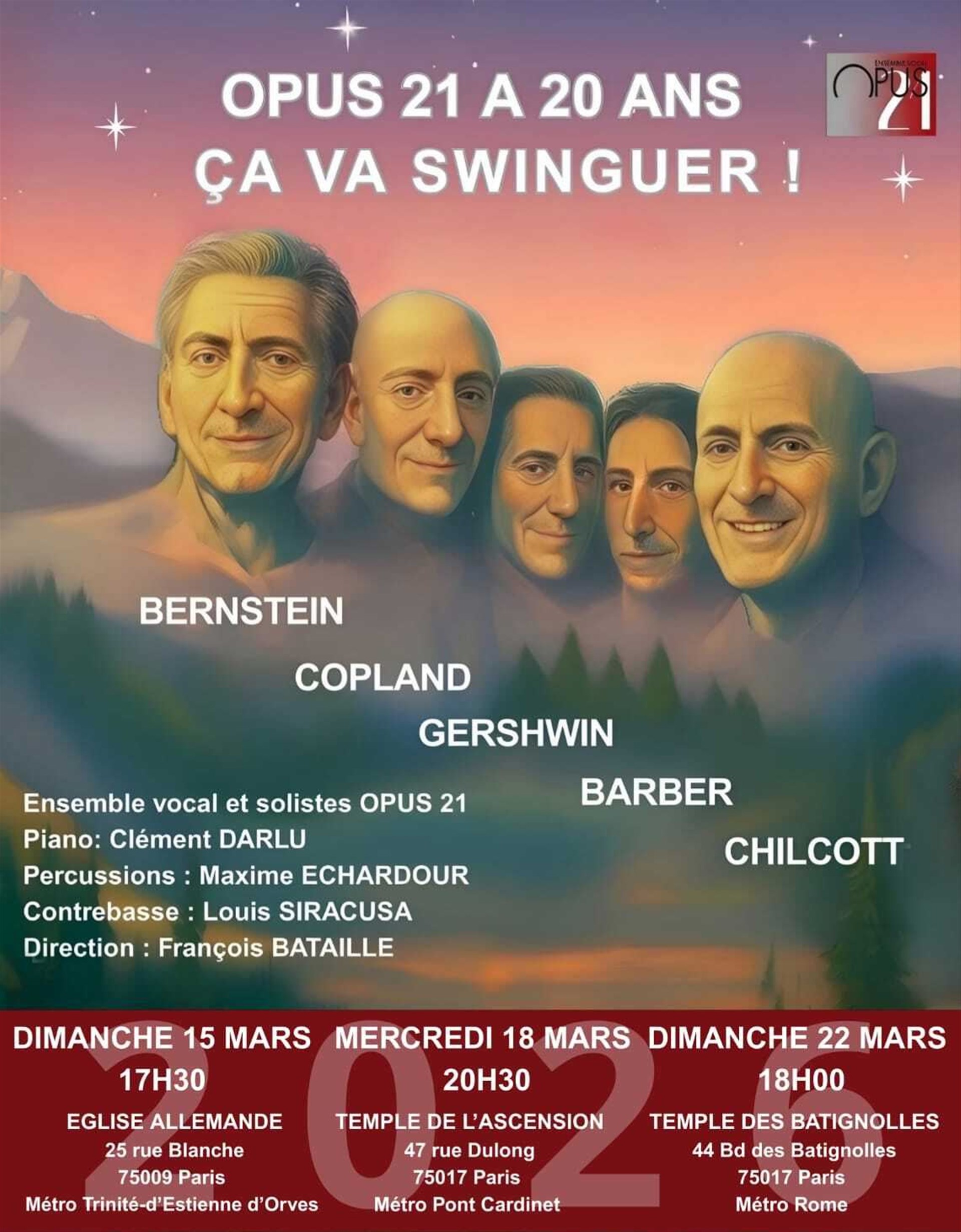Opus 21 à 20 ans ça va swinguer !