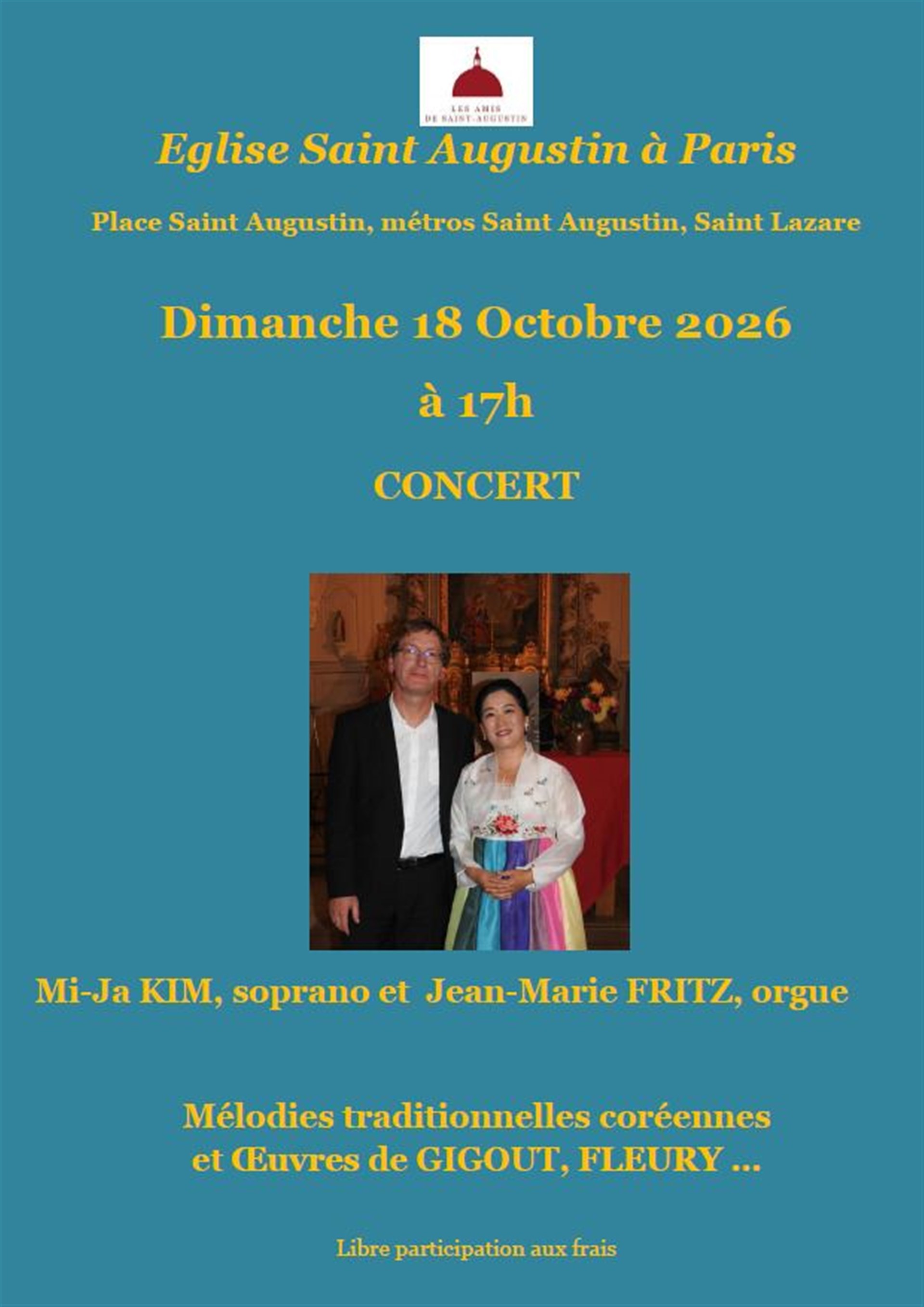Voix et orgue à Saint-Augustin
