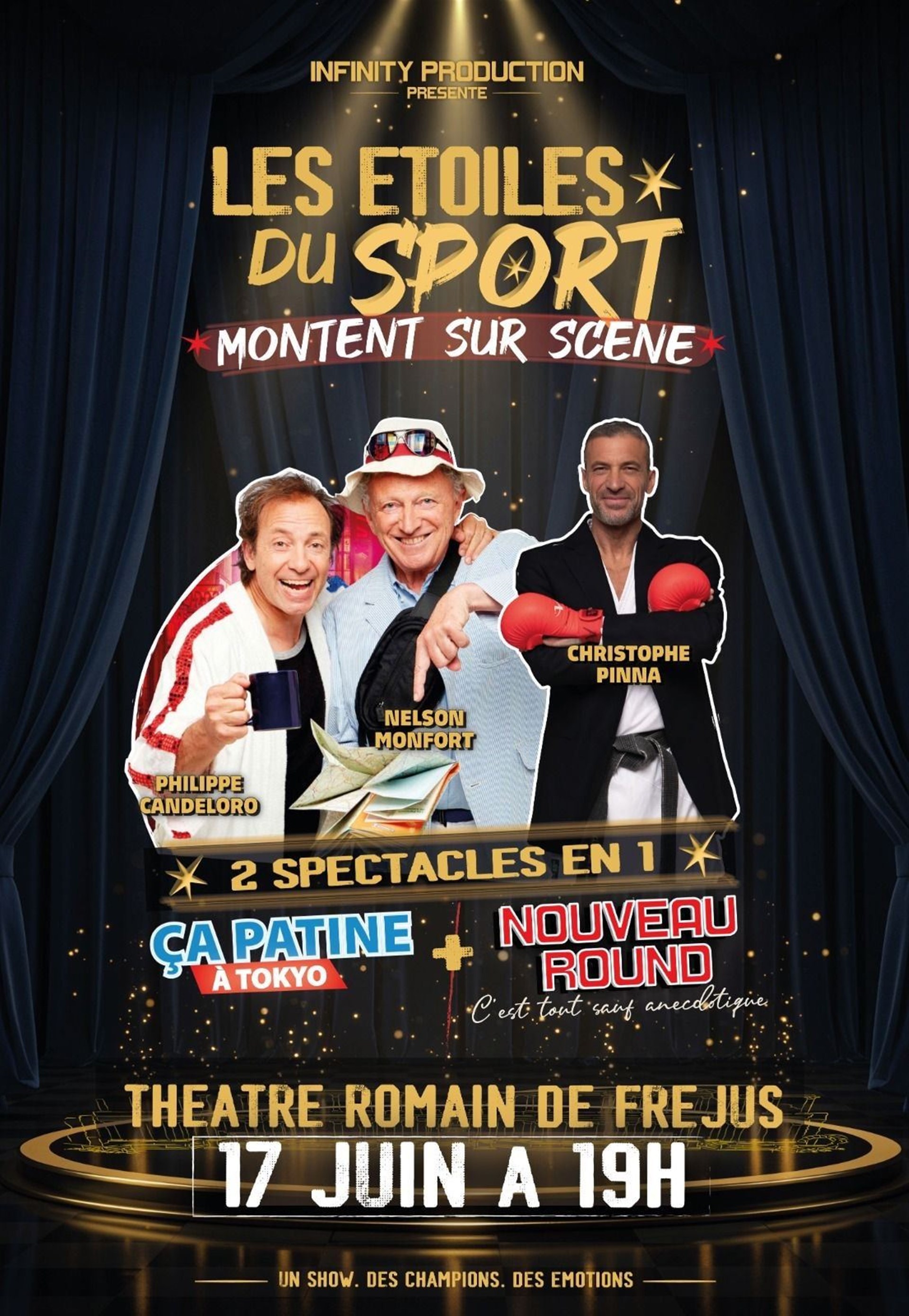 Les étoiles du sport montent sur scène Double spectacle